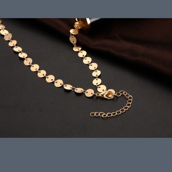 🎀 Awesome minimalist Boho coin lariat long choker necklace ⭐️ - Picture 3 of 5